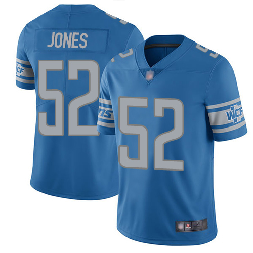 Detroit Lions Limited Blue Men Christian Jones Home Jersey NFL Football 52 Vapor Untouchable